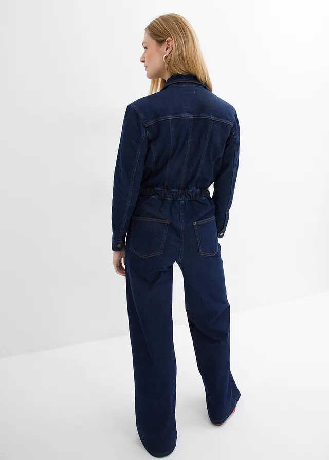 Džínový overal • sytě modrý denim unwashed • bonprix obchod