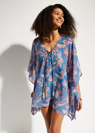 Strandtuniek van chiffon • blauw paisley • bonprix online shop