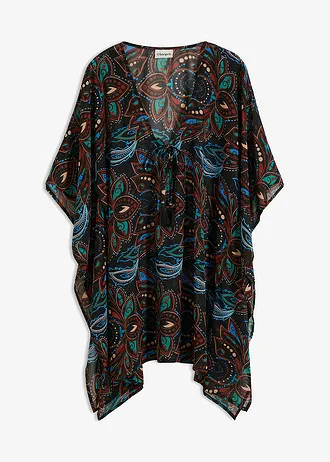 Strandtuniek van chiffon • zwart paisley • bonprix online shop