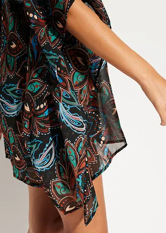 Strandtuniek van chiffon • zwart paisley • bonprix online shop