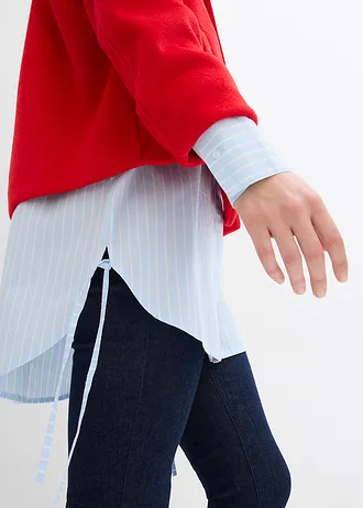 Dlouhá halenka z čisté bavlny • světle modrá/bílá s proužky • bonprix obchod