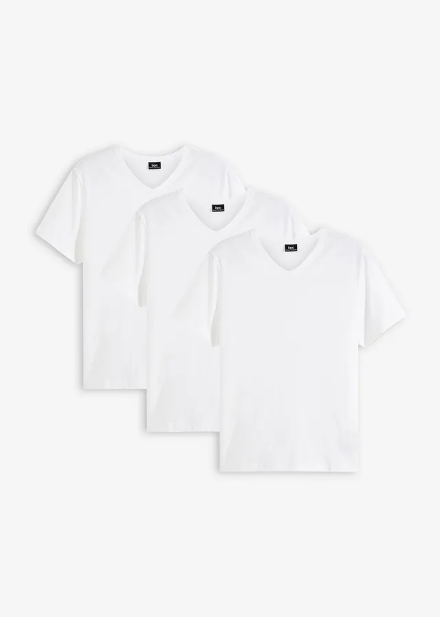 Tricou cu decolteu în V (set/3 buc.)