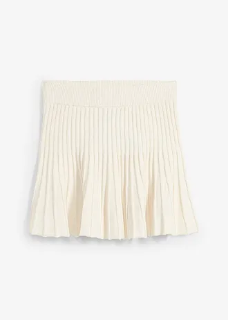 Minirok met plooien • crèmewit • bonprix online shop