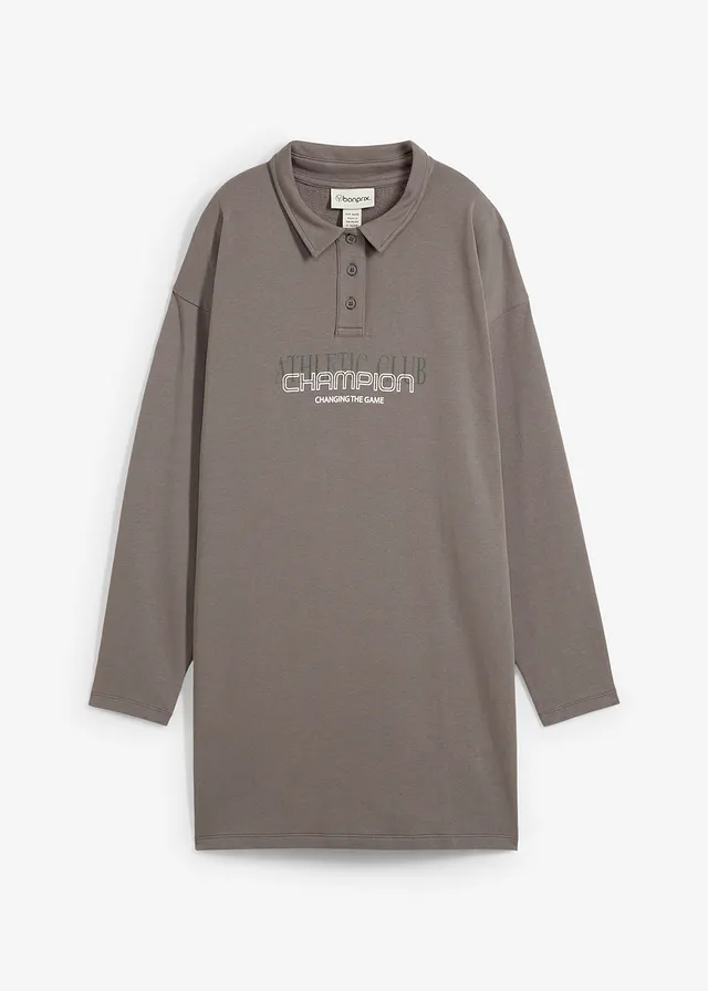 Sweatjurk van katoen • rookgrijs • bonprix online shop