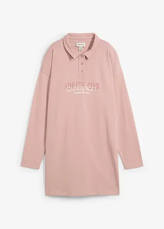 Sweatjurk van katoen • rozenhout + wit • bonprix online shop