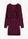 Gebreide jurk met V-hals, Kleur: aubergine