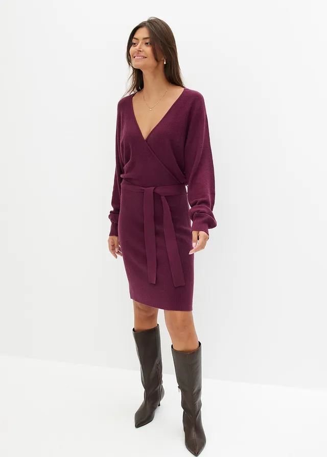 Robe en maille de viscose mélangée • aubergine • product-page.page-title-suffix