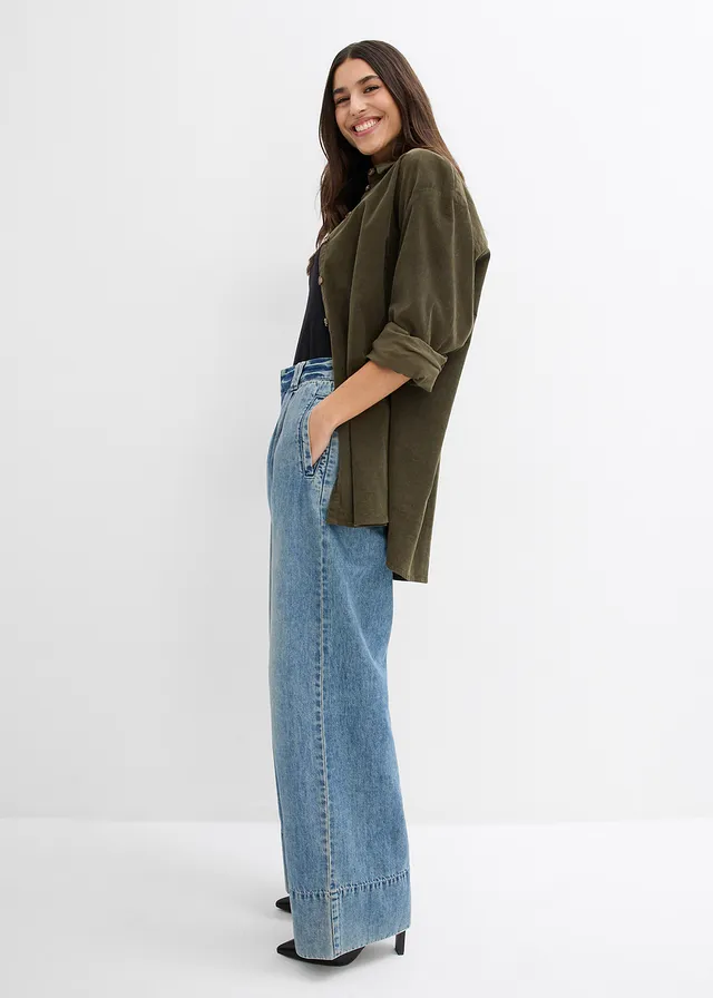 Jean large taille haute • bleu clair denim used • product-page.page-title-suffix