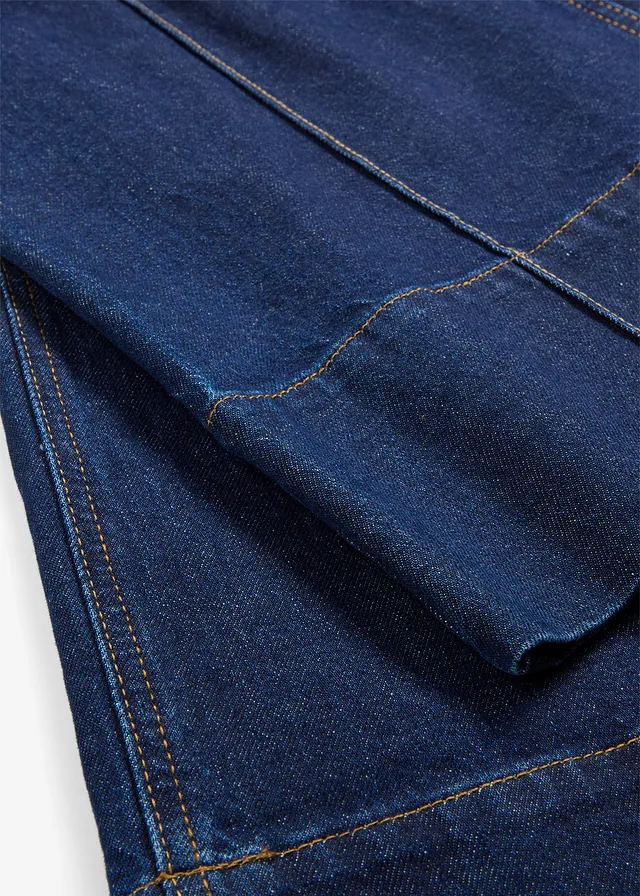 Wide leg jeans mid waist, cropped • diepblauw denim ongewassen • product-page.page-title-suffix