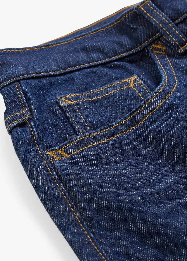 Mom jeans high waist, cropped • diepblauw denim ongewassen • product-page.page-title-suffix