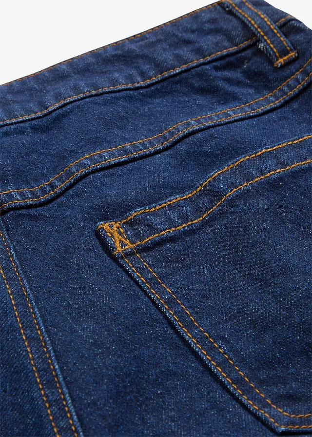 Jean large taille mi-haute, longueur sol • bleu foncé denim brut • product-page.page-title-suffix