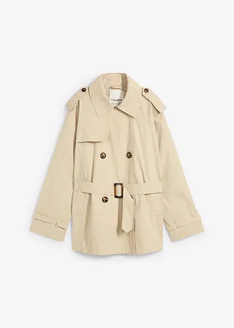 Korte trenchcoat, Kleur: beige