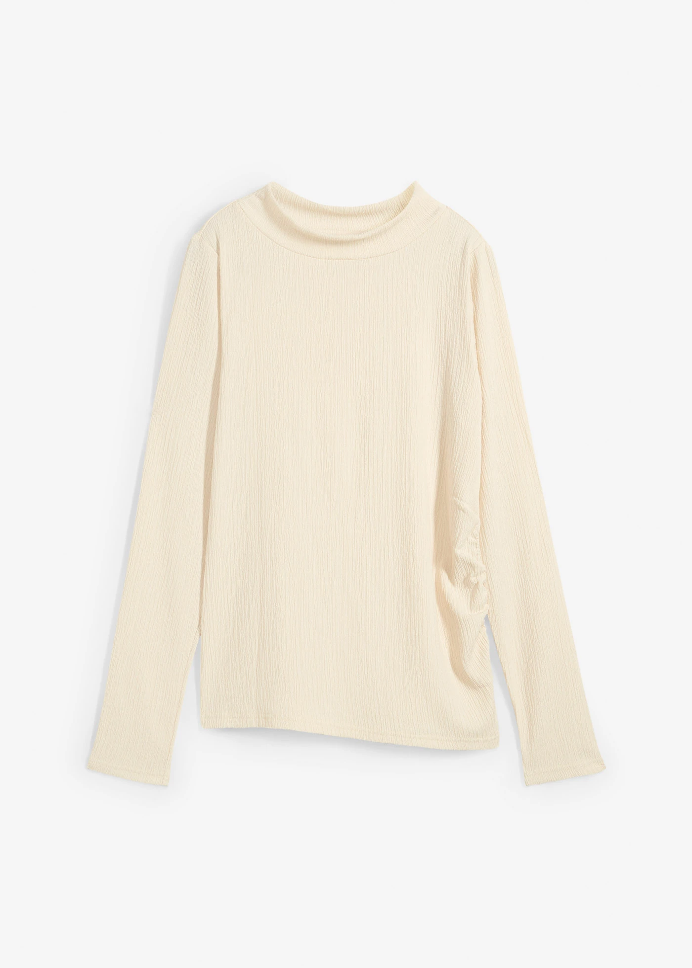 Longsleeve van crêpe • naturel • bonprix online shop