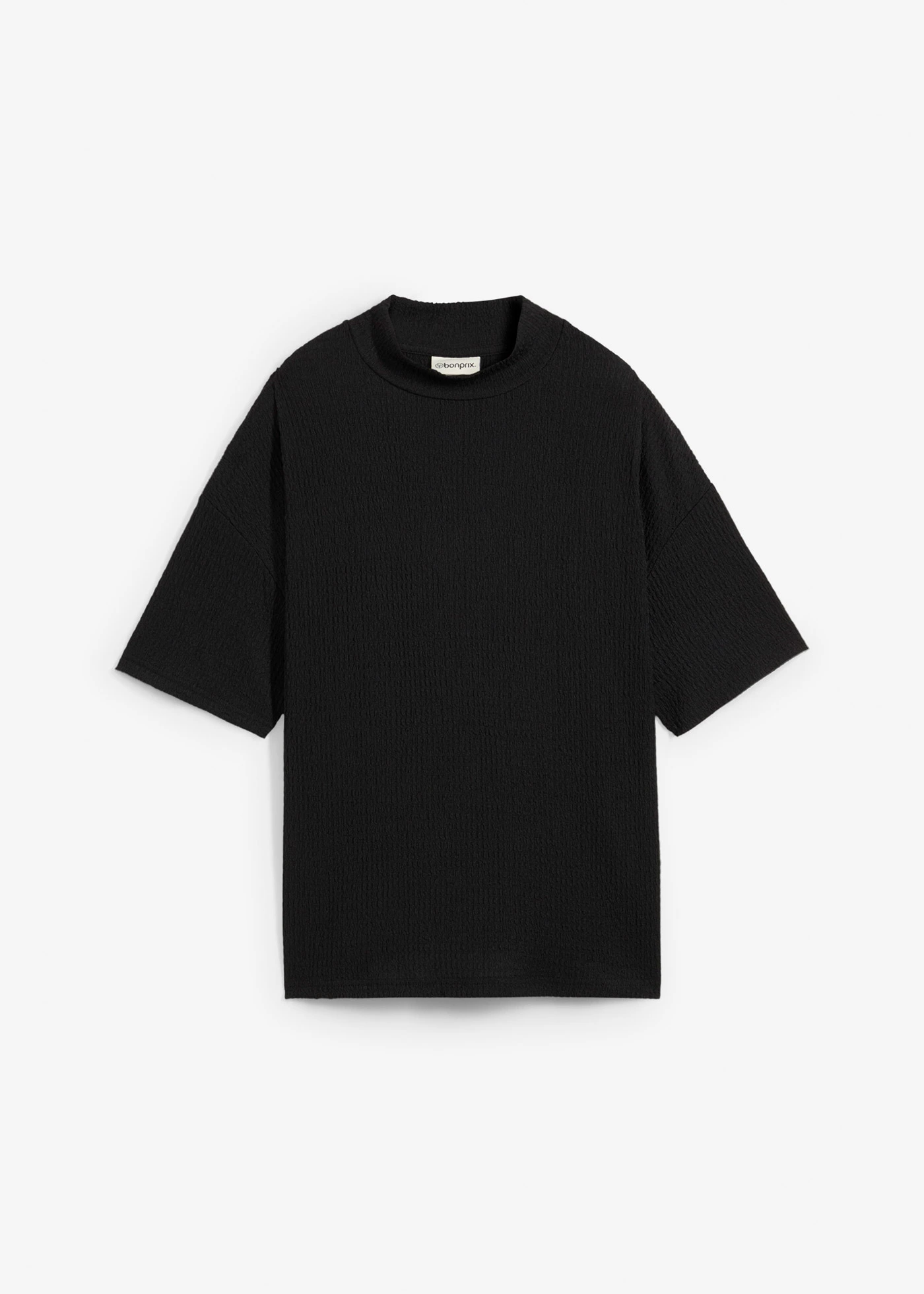 Bluză din material crep texturat • negru • magazin bonprix