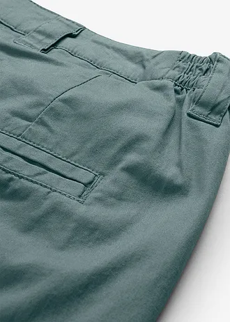 Pantalon chino en coton extensible, longueur cheville • vert eucalyptus • Boutique bonprix