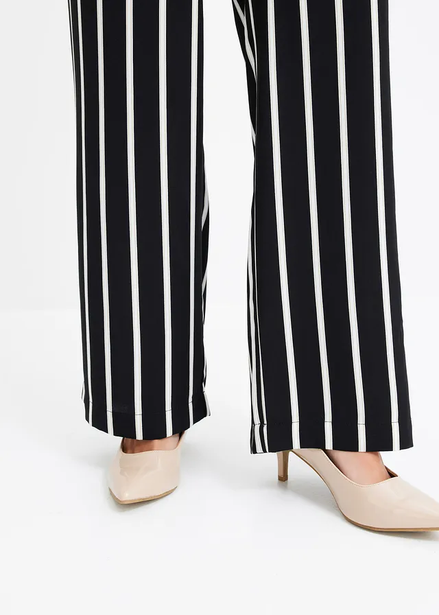 Pantalon taille élastiquée • noir/blanc rayé • product-page.page-title-suffix
