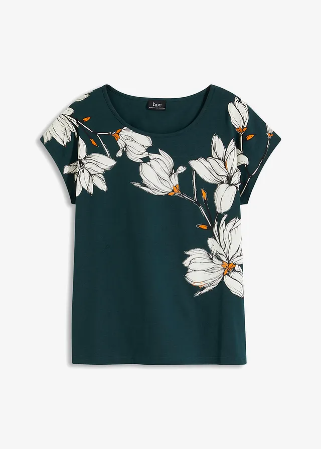 Bluză din bumbac organic cu imprimeu floral