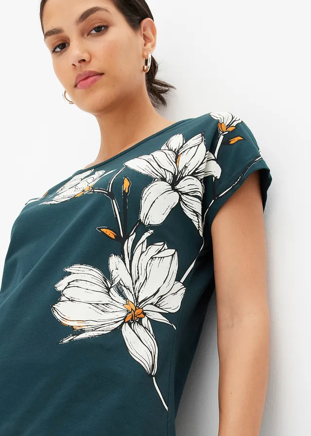 T-shirt • vert profond floral • product-page.page-title-suffix