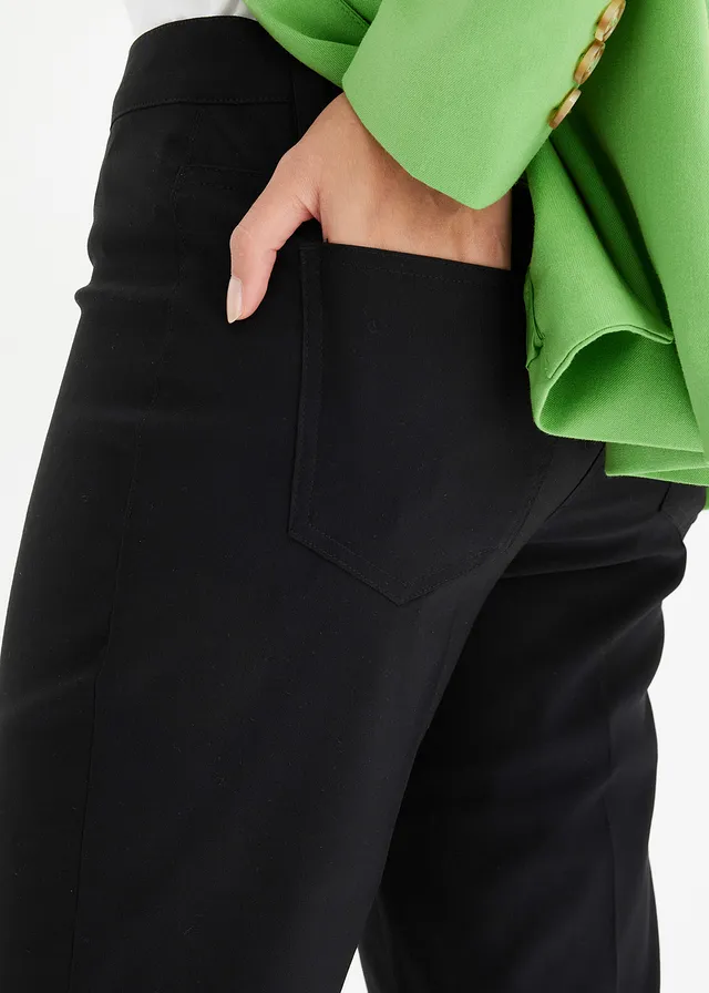 Strečové kalhoty, Bootcut • černá • bonprix obchod
