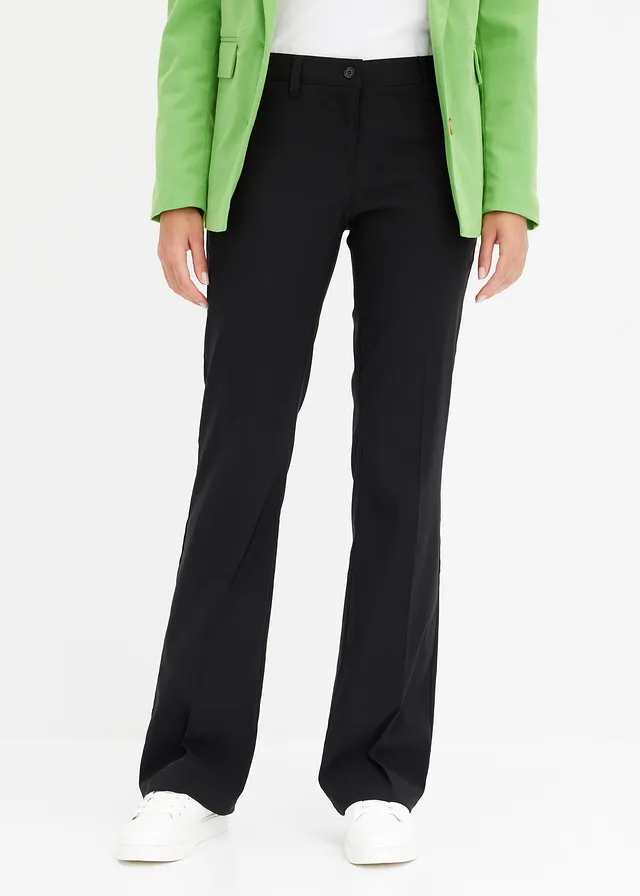 Pantalon extensible, bootcut, Couleur: noir