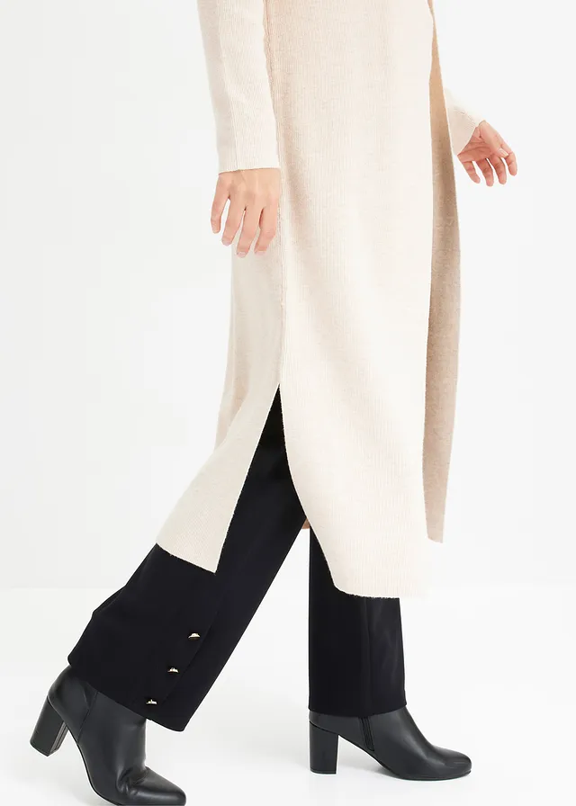 Gilet long en maille • beige chiné • product-page.page-title-suffix