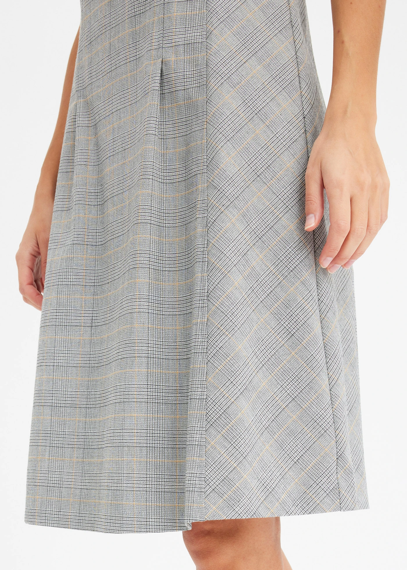 Glencheck jurk • zwart-sand geruit • bonprix online shop