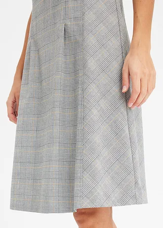 Glencheck jurk • zwart-sand geruit • bonprix online shop