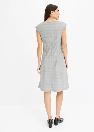 Glencheck jurk • zwart-sand geruit • bonprix online shop