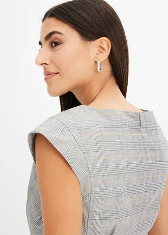 Glencheck jurk • zwart-sand geruit • bonprix online shop