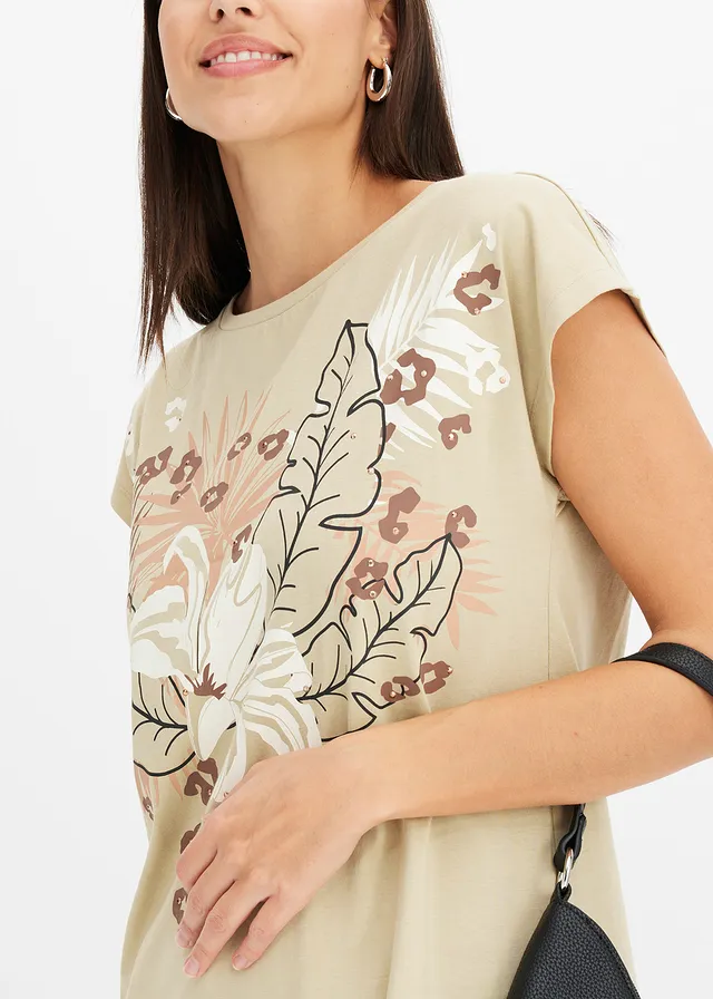 T-shirt 100% coton • kaki fumé/café liégeois imprimé • product-page.page-title-suffix