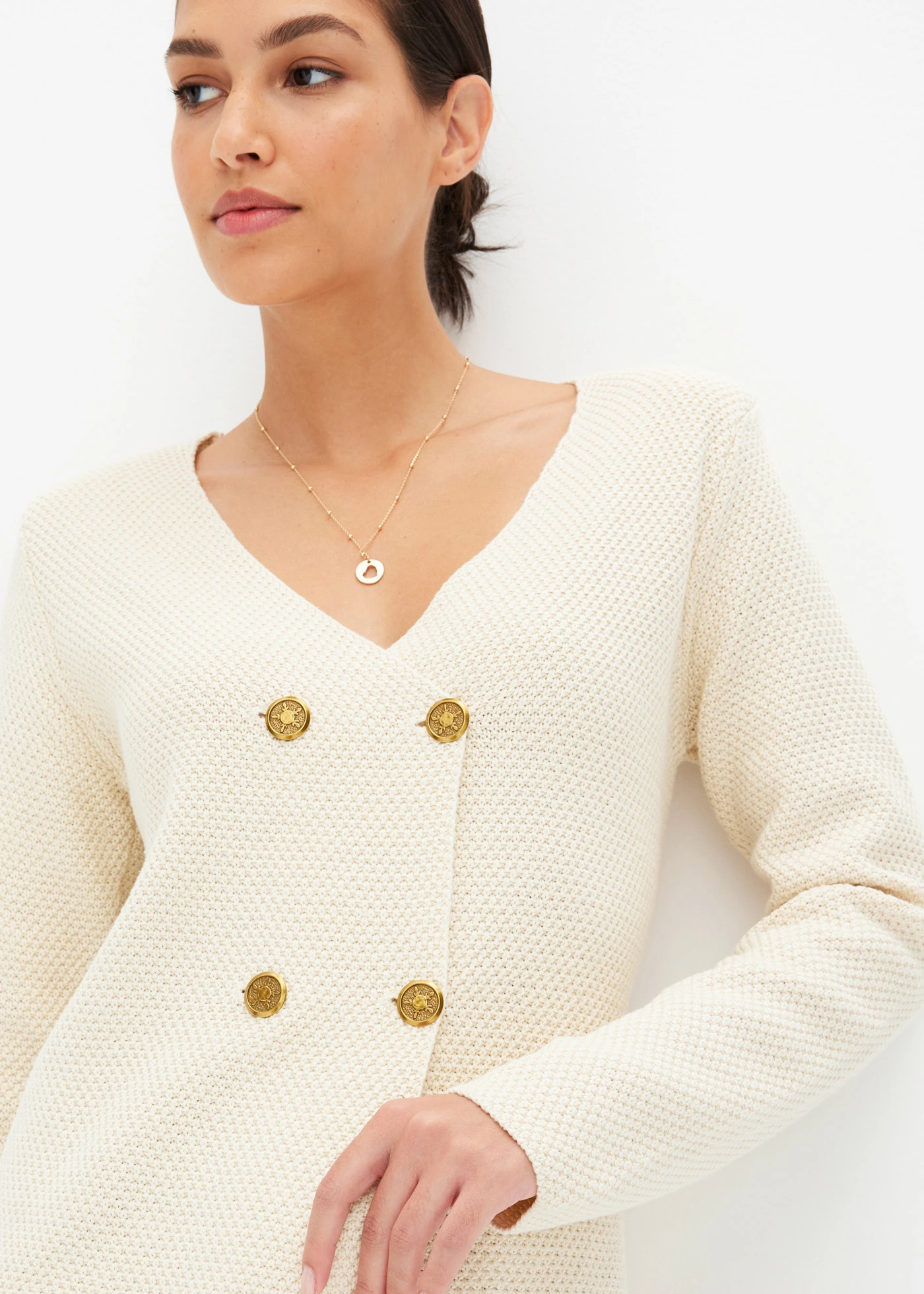 Sacou tricotat • bej natur • magazin bonprix