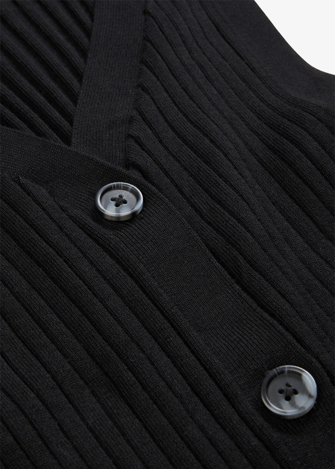 Vestă tricotată din material ripsat • negru • magazin bonprix