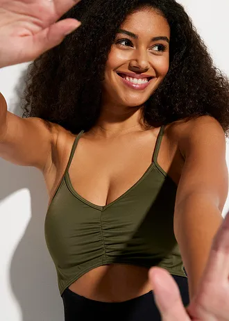 Jednodílné plavky • černo-khaki • bonprix obchod