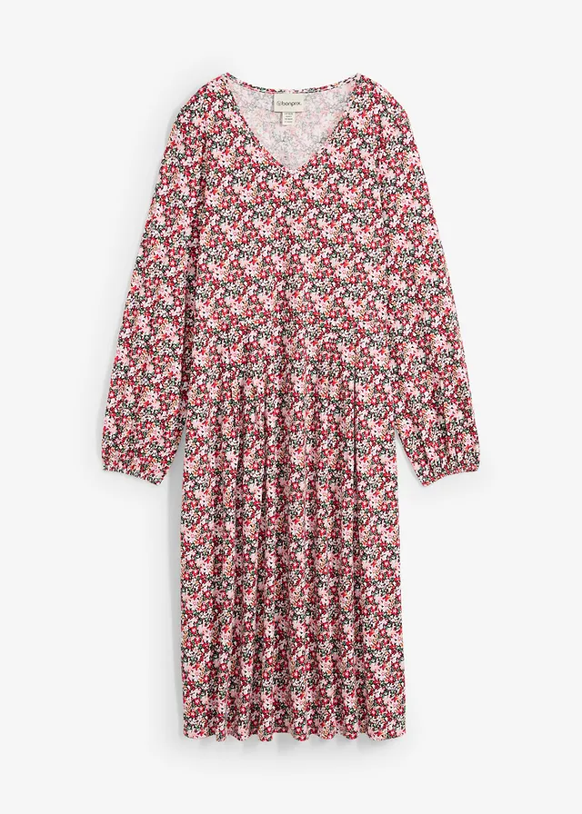 Rochie midi din jerse de bumbac