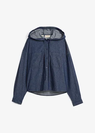 Spijkerblouse met capuchon