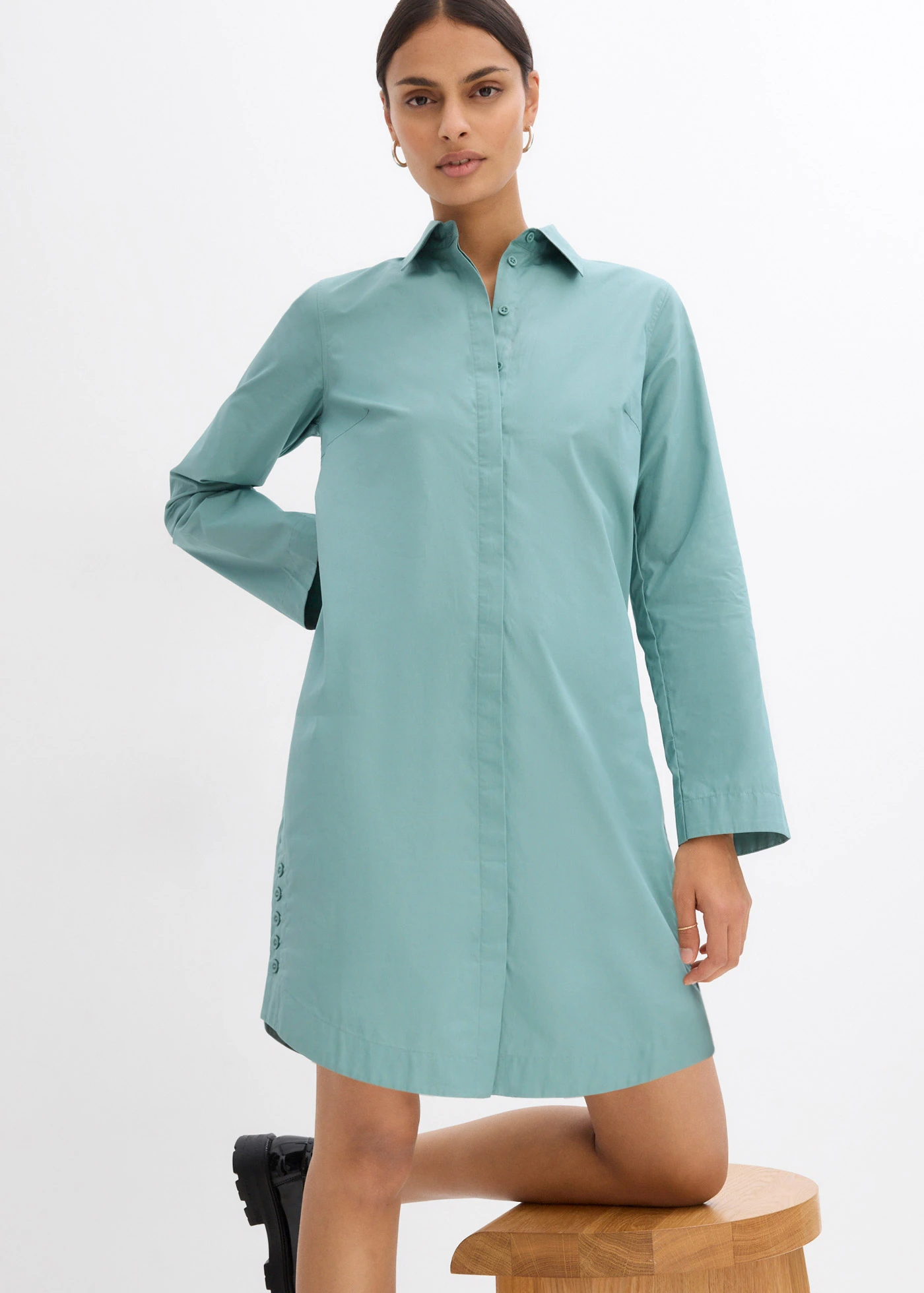 Robe-chemise • sauge fumé • Boutique bonprix