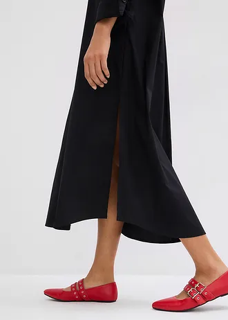 Robe-chemise 100% coton • noir • Boutique bonprix