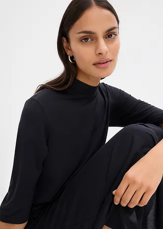 Maxi jurk in een zachte modalmix • zwart • bonprix online shop