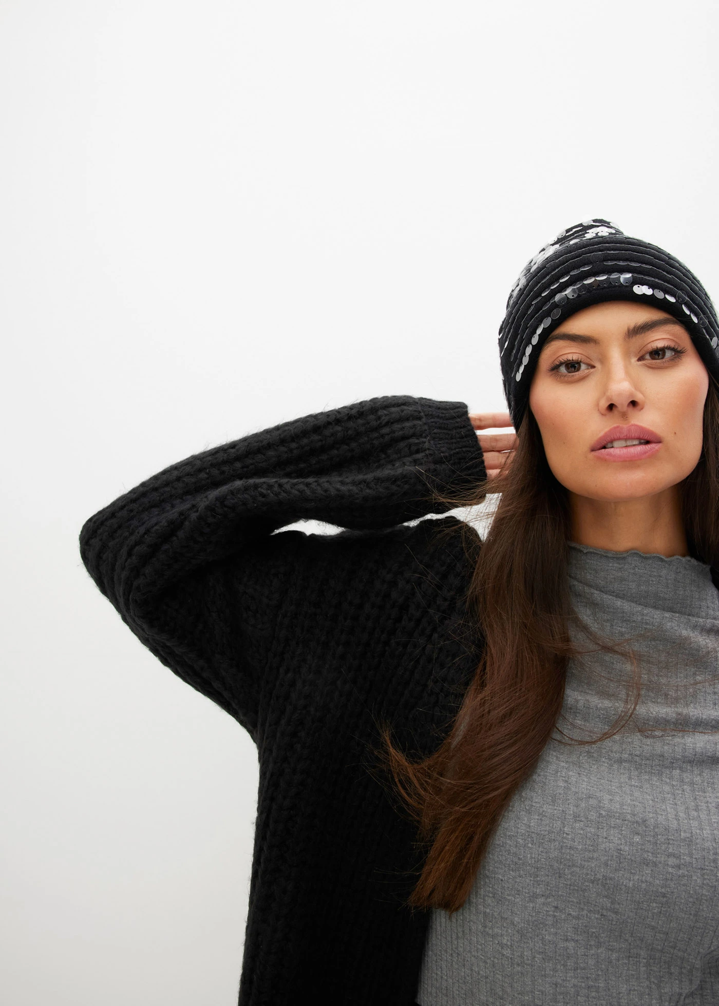 Grof gebreid vest • zwart • bonprix online shop