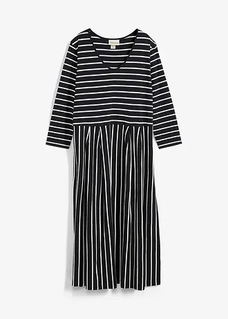 Šaty z bavlněného žerzeje, midi délka