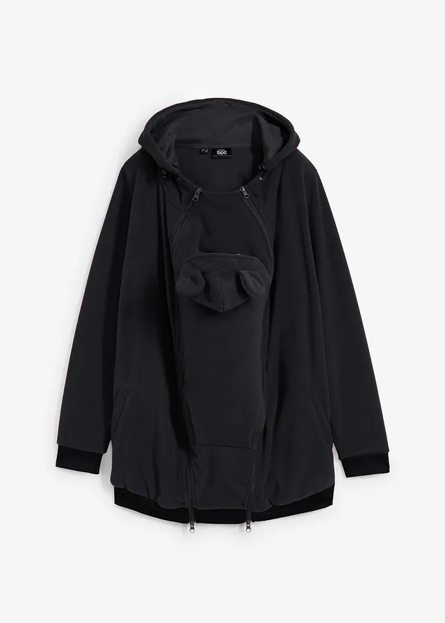 Geacă fleece de gravide „2 în 1” cu aplicație pentru bebe