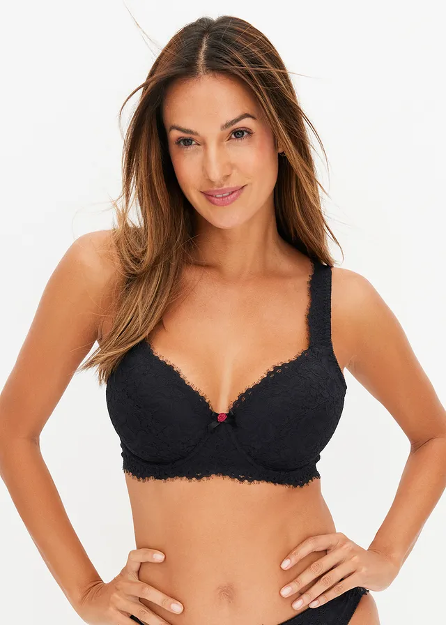 Soutien-gorge à coques et armatures, Couleur: noir