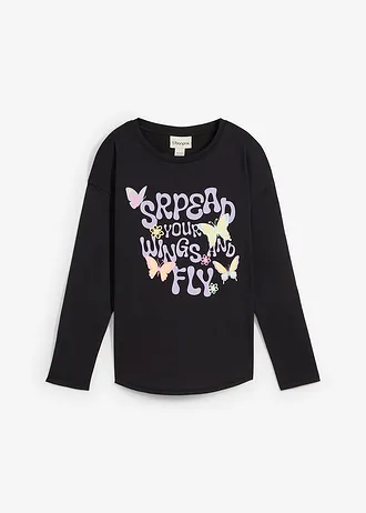 T-shirt manches longues 100% coton • noir • Boutique bonprix