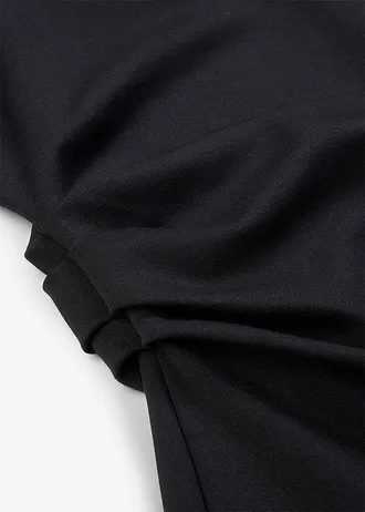 Robe midi en Punto di Roma confortable • noir • Boutique bonprix