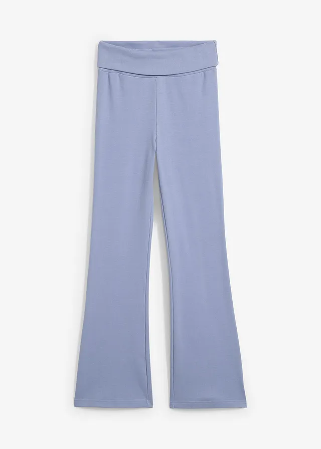 Geribde jersey broek met biologisch katoen