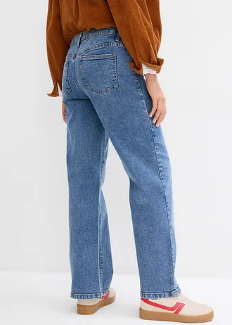 Těhotenské džíny z organické bavlny, Loose Fit • modrý denim-světlá indigo • bonprix obchod