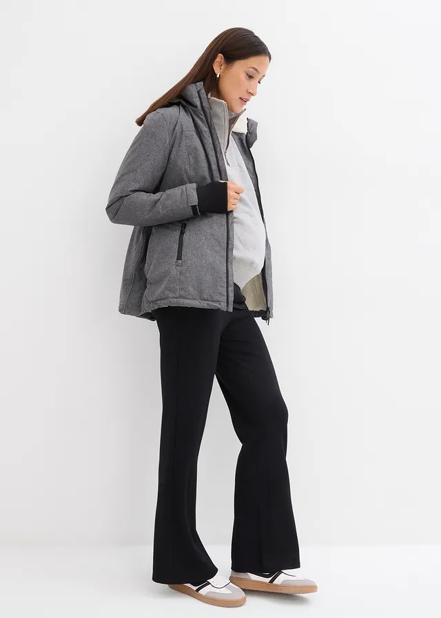 Veste de grossesse/portage 3en1 douillette • gris ardoise chiné • product-page.page-title-suffix