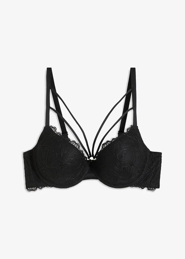 Soutien-gorge push-up à armatures, Couleur: noir