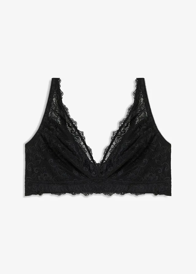 Voedingsbh met kant, zonder beugels, Kleur: zwart
