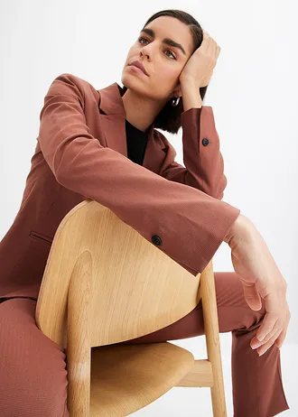 Blazer à poches passepoilées • marron fumé • Boutique bonprix